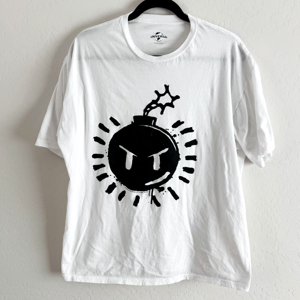 Men's Scott Pilgrim Vs. The World Sex Bob Omb Bomb graphic tee - White - Size XL